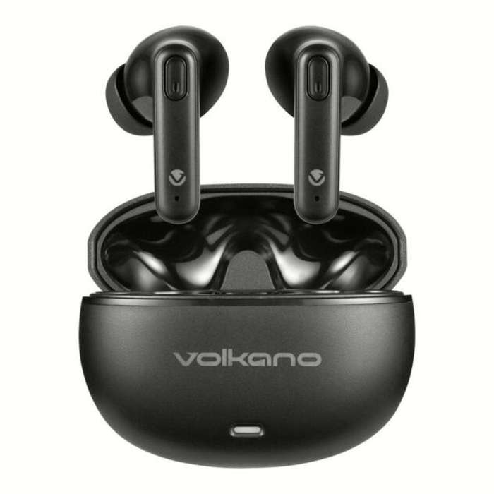 Volkano Pulse Series Wireless Earbuds with Charging Case Black