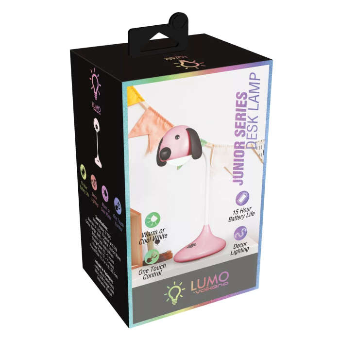 Volkano Lumo Neon Series LED Desk Lamp Pink Dog