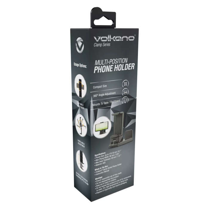 Volkano Clamp series Phone Holder with Desk Clamp