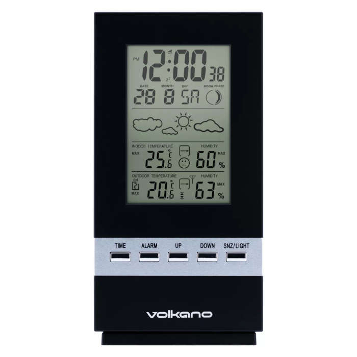 Volkano Dew Series Wireless Home Weather Station Black