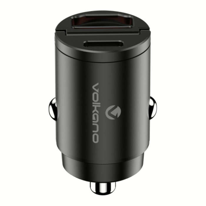 Volkano Obscurix Series 30W PD Dual USB-A and USB-C Ultra Small Car Charger