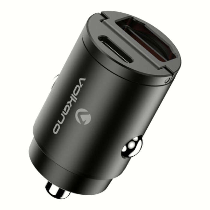 Volkano Obscurix Series 30W PD Dual USB-A and USB-C Ultra Small Car Charger