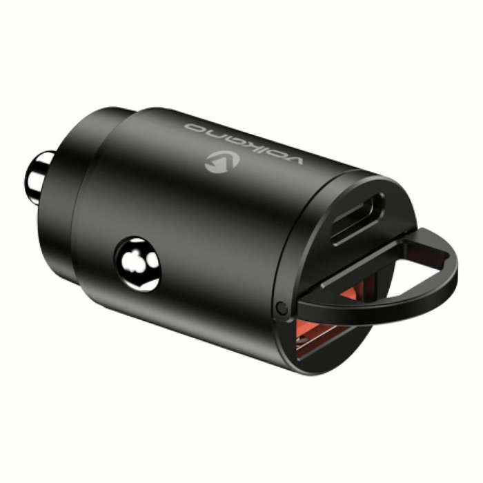 Volkano Obscurix Series 30W PD Dual USB-A and USB-C Ultra Small Car Charger