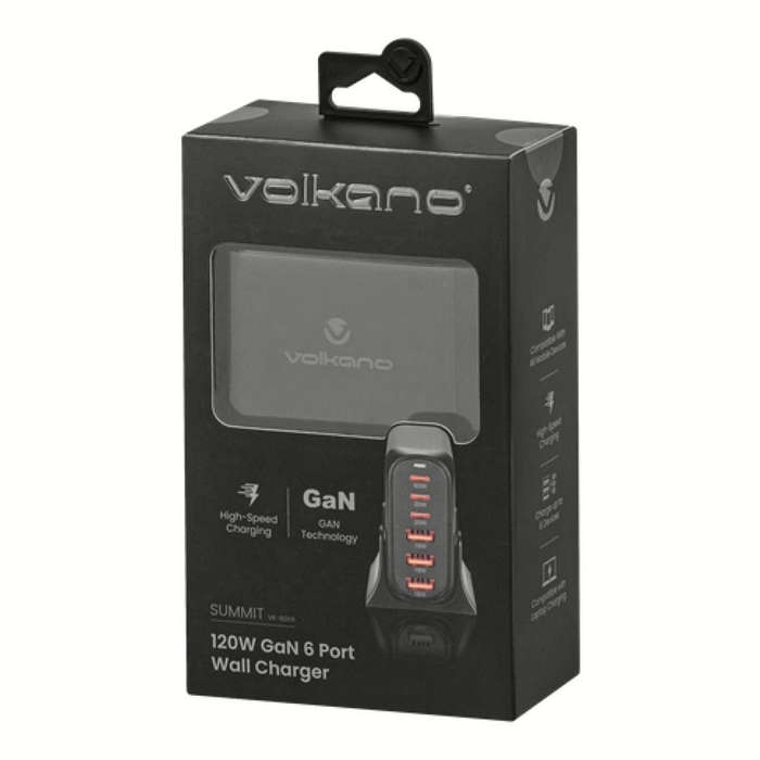 Volkano Summit Series 120W GaN 6-port USB Wall Charger