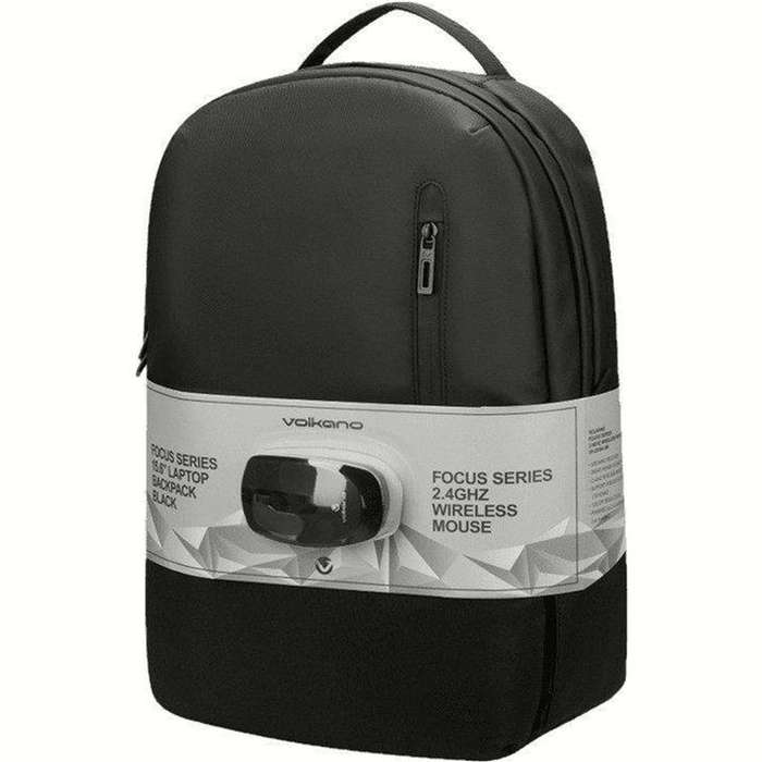 Volkano Focus Series 15.6-inch Notebook Backpack and Wireless Mouse