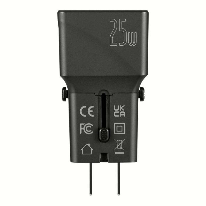 Volkano Globetrotter Series 25W Dual USB + Type-C Mini Travel Adaptor
