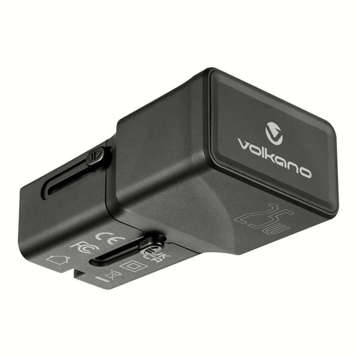 Volkano Globetrotter Series 25W Dual USB + Type-C Mini Travel Adaptor