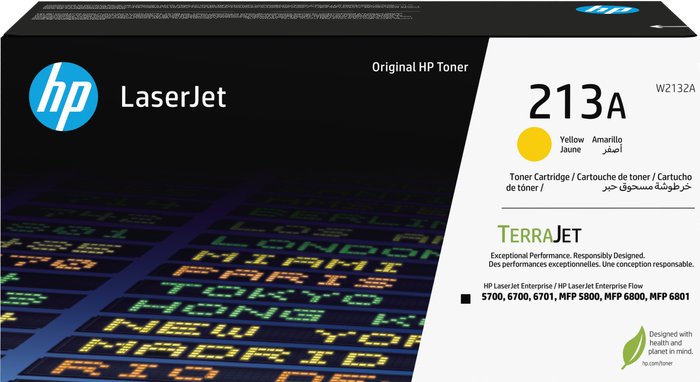 HP 213A LaserJet Yellow Toner Cartridge 3,000 pages Original W2132A Single-pack