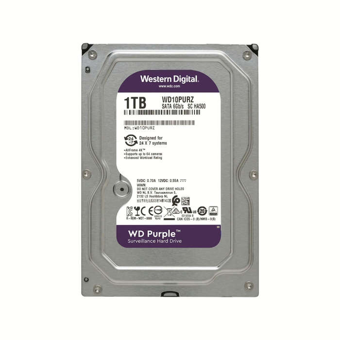 WD Purple 3.5-inch 1TB Serial ATA III Internal Hard Drive WD 10PURZ