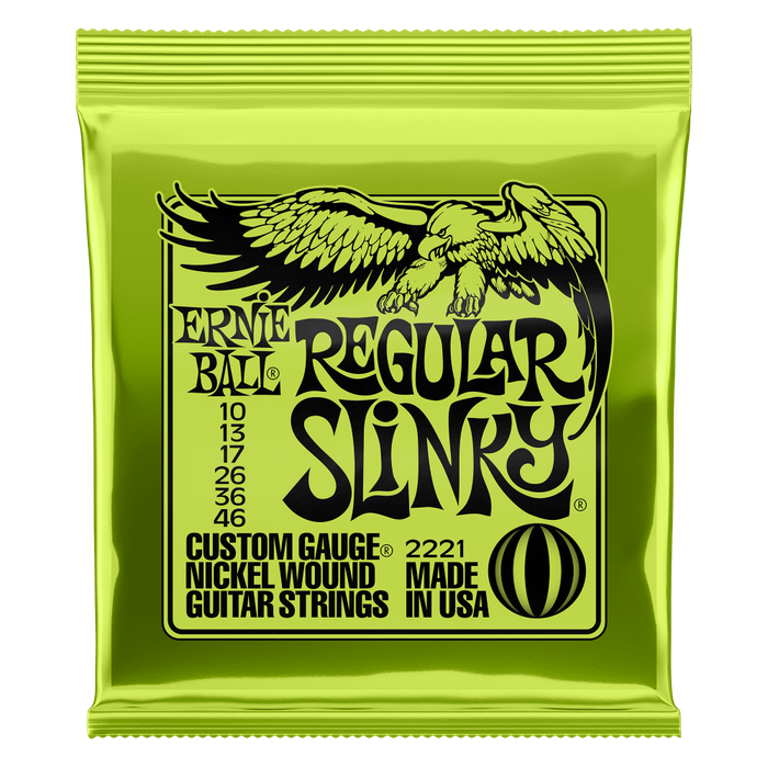 Ernie Ball 2221 - Slinky Nickel Wound Electric Guitar Strings (10-46 Gauge) - REGULAR