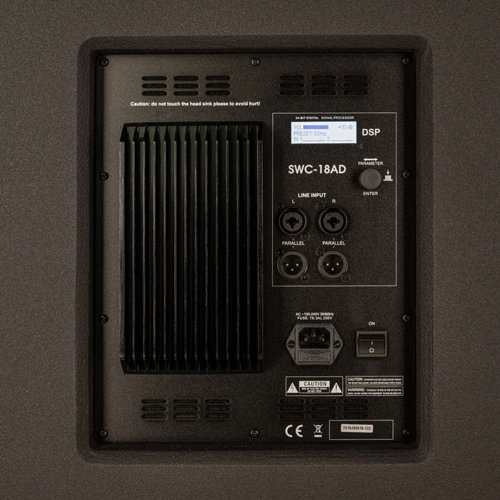 Agera Acoustics SWC-18AD - 18" Active Subwoofer w/ DSP