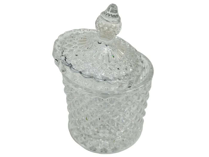 Crystal Glass Decorative Trinket Box