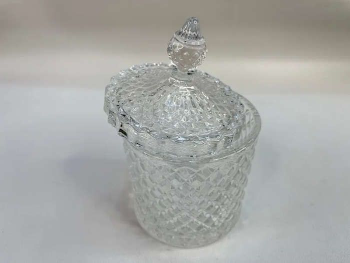 Crystal Glass Decorative Trinket Box