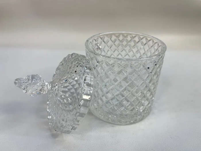 Crystal Glass Decorative Trinket Box