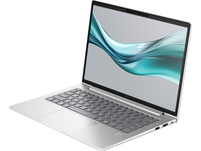 HP Elitebook 645 G11 14 inch NaturalSilver WWAN T IRcam FPR CoreSet AHS WhiteBG FrontLeftOpen