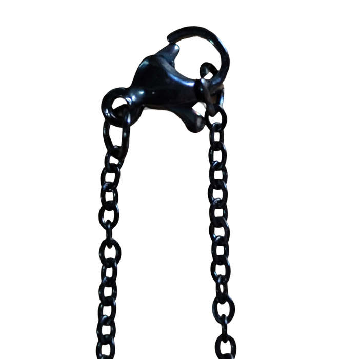 12 pcs Stainless steel chain w clasp, 1.6mm, 48cm, black