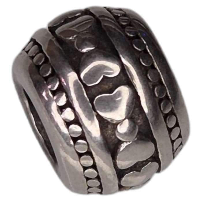 Barrel bead in stainless steel, 8x11mm