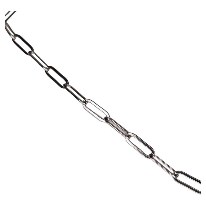 Stainless Steel paperclip chain, 4x12mm, 50cm