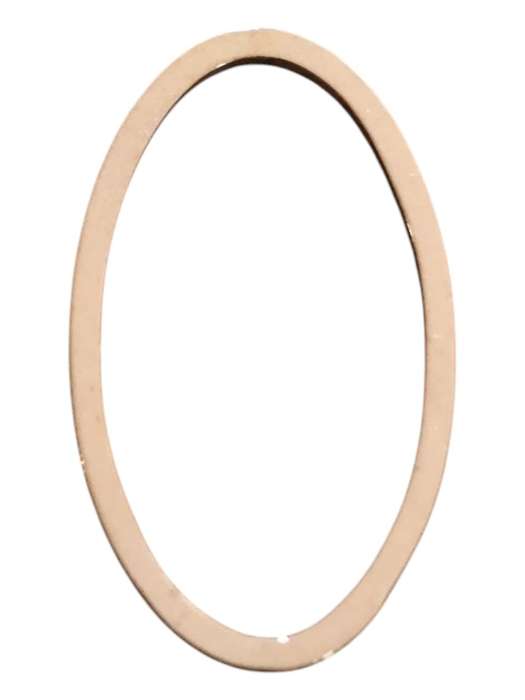 Oval shape pendant, Stainless Steel, rose gold 16mm