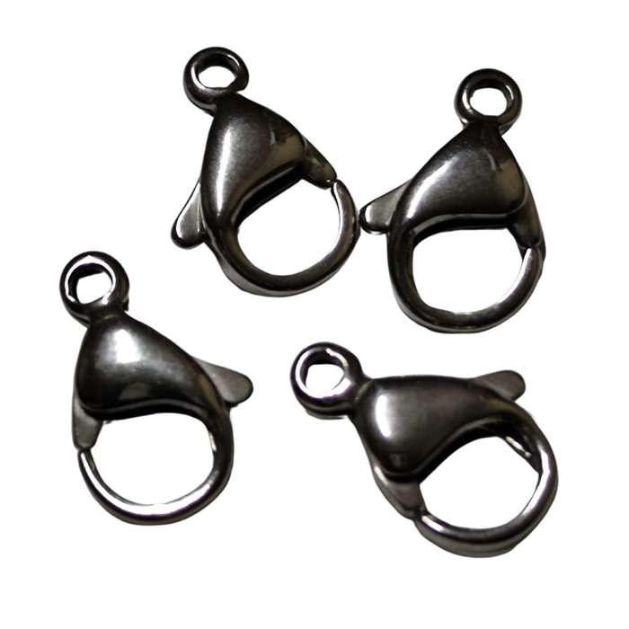 33 pcs Stainless steel Black lobster clasp 13mm