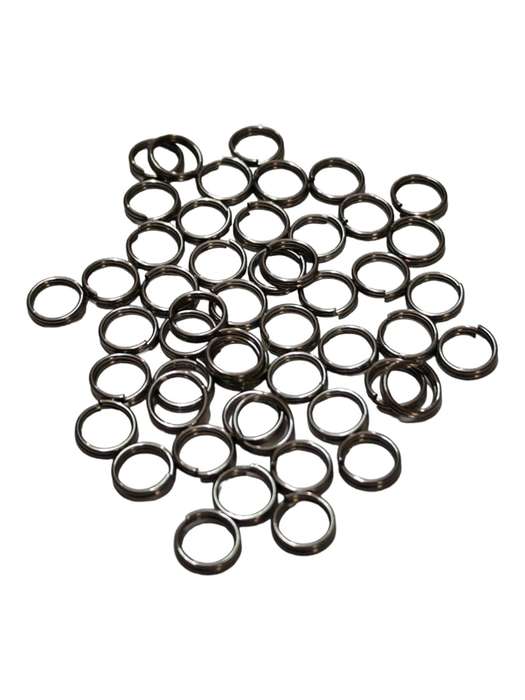 50 x  Stainless steel Split rings, 6mm