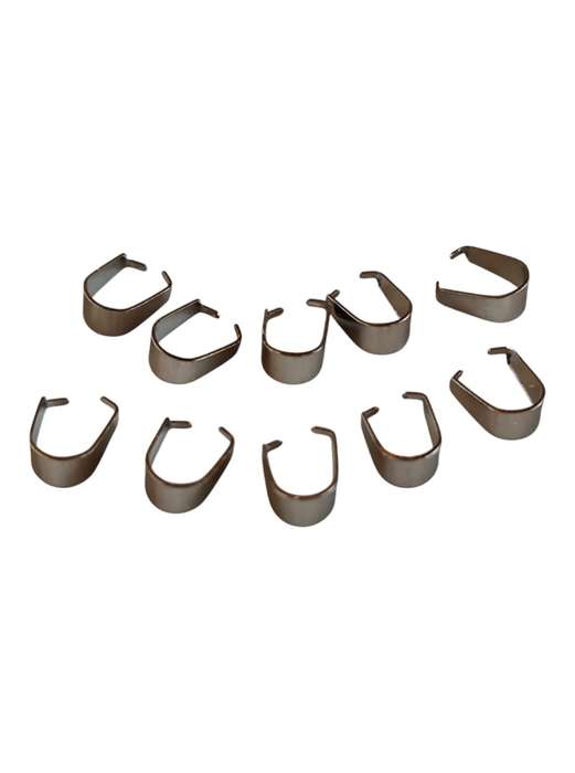 10 x Stainless steel pinch bail, 2 x 9.5mm