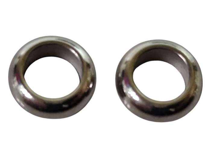 96 pcs Stainless steel bead spacer, 3.1mm x 8.01mm, Hole diameter 5.01mm