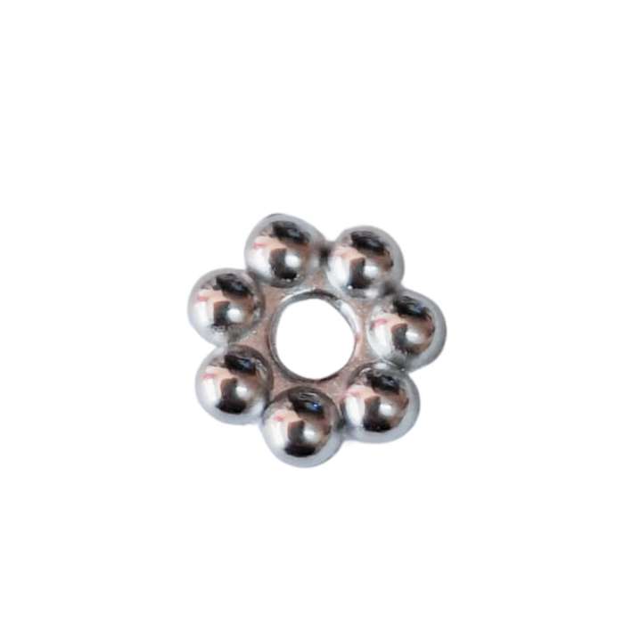 Daisy bead, Stainless steel, 1.5 x 5.5mm