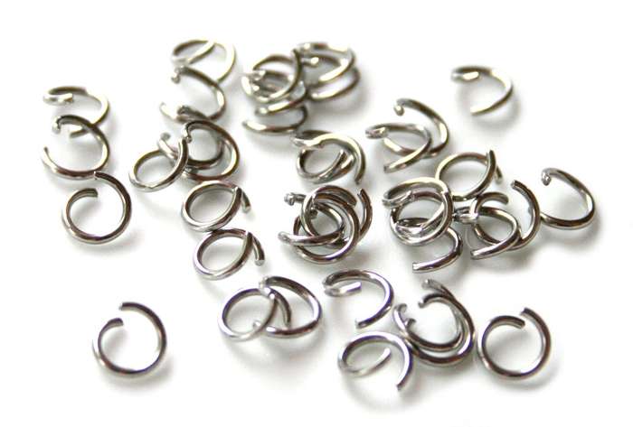 100 x Jumpring in stainless steel 1x8mm
