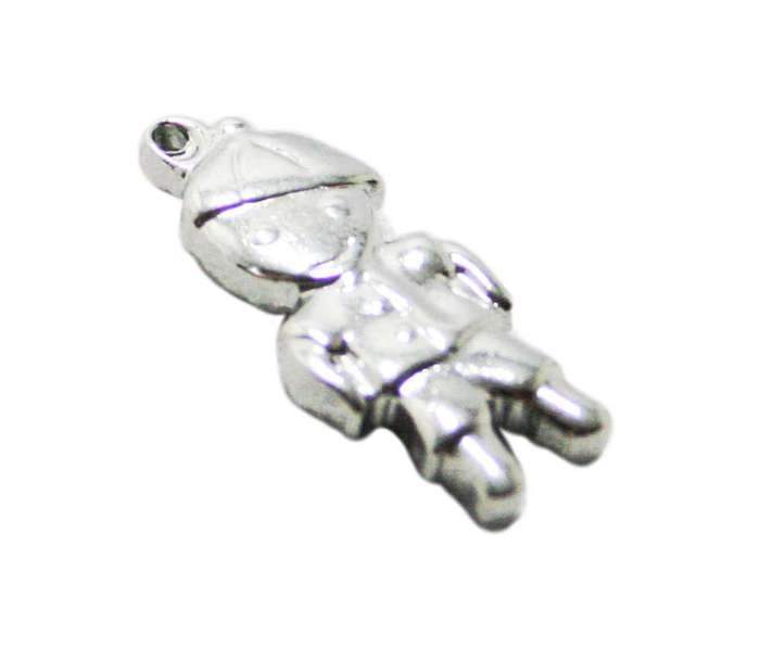 Girl charm in stainless steel, 21mm
