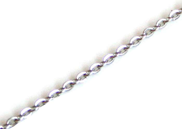 Stainless steel chain w lobster clasp, 2mm oval links, 60cm