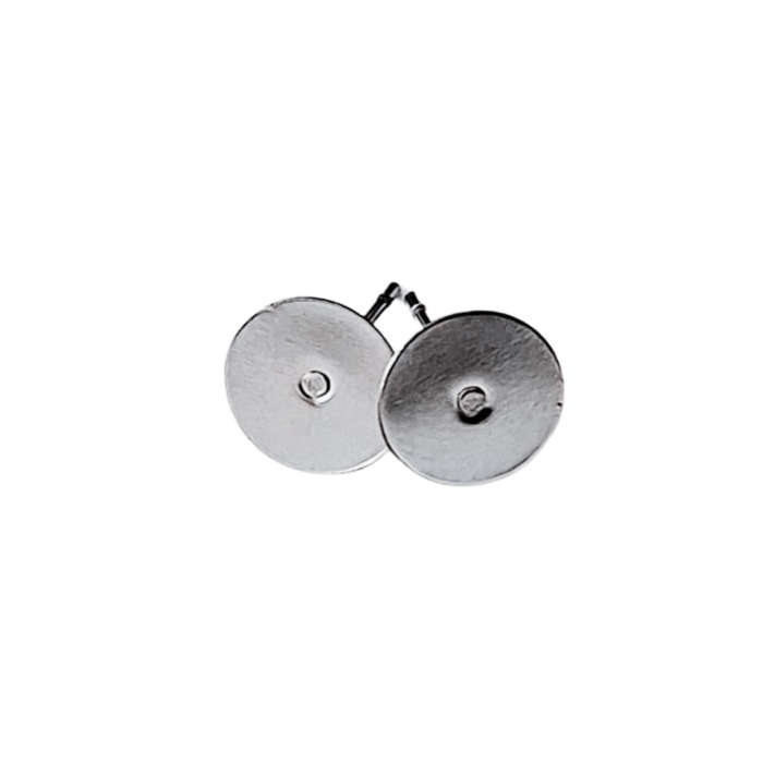 Pairs Stainless steel Earring Stud, Flat front 8mm, 60 pcs