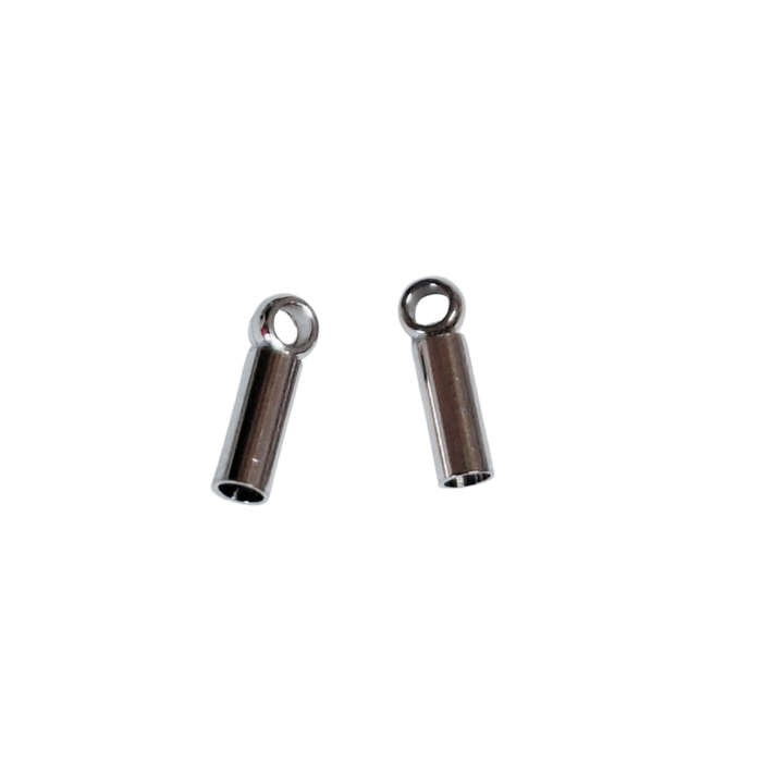 End caps for 4mm string in stainless steel, 6 pcs