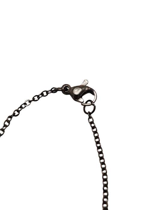 12 pcs Stainless steel chain w clasp, 1.6mm, 48cm, black