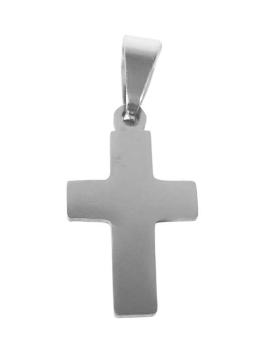 Stainless Steel Pendant, Cross 22mm, excl bail