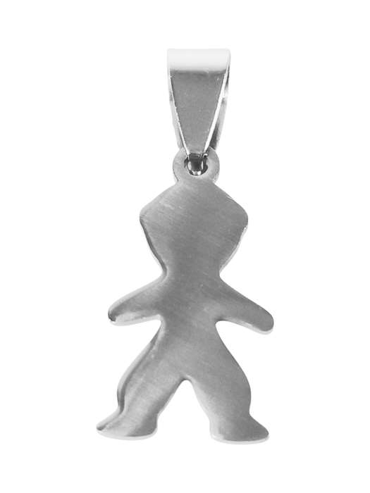 Stainless Steel Pendant, Boy, 29mm