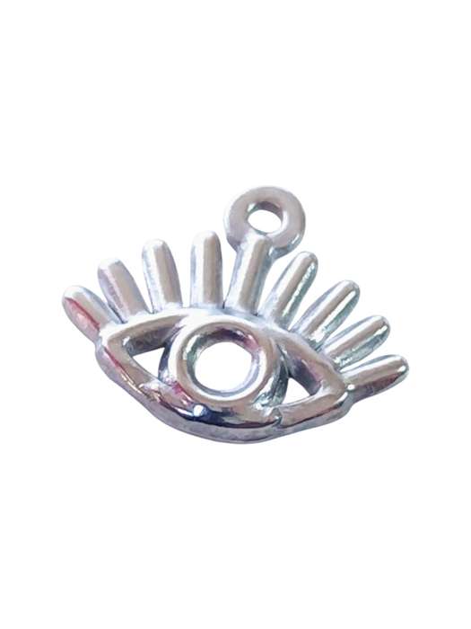 Charm in stainless steel, Eye, 14mm