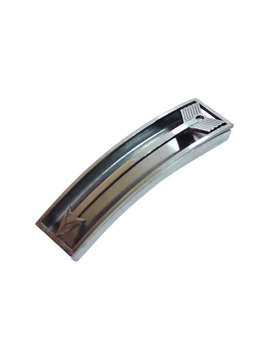 Slider in stainless steel, Arrow design, 47mm
