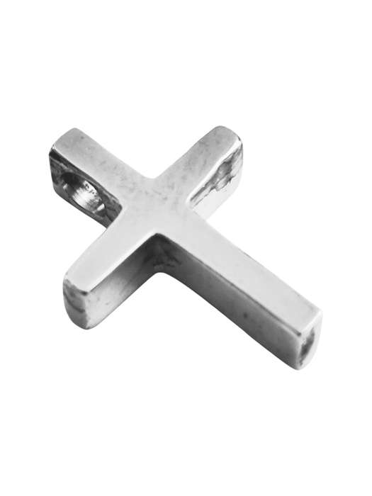 Stainless Steel Solid Cross Pendant, 15mm