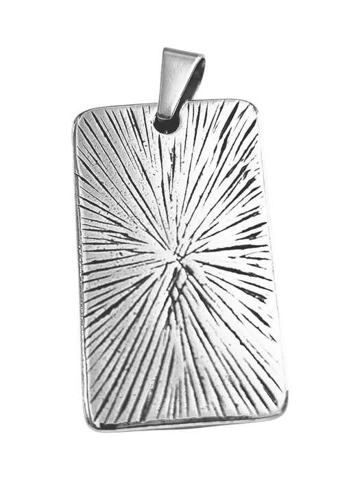 Stainless Steel Pendant, Heavy Cross 45mm, excl bail