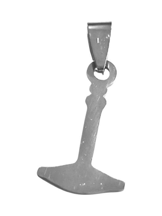 Stainless Steel Pendant, Viking Hammer, 33mm