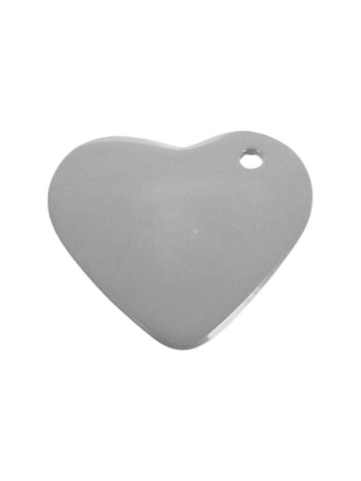 Solid heart charm