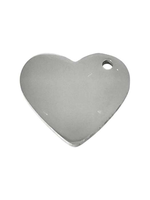 Solid heart charm