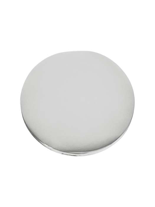Pendant in stainless steel with bail, Disc, 25mm, no hole