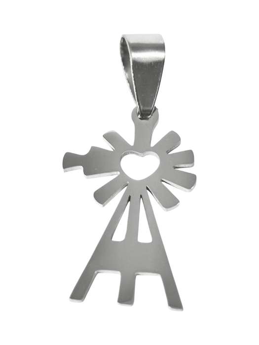 Windmill Pendant in stainless steel