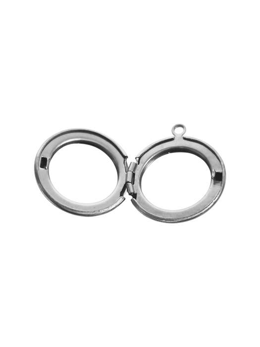 Round locket, Stainless steel, 20mm
