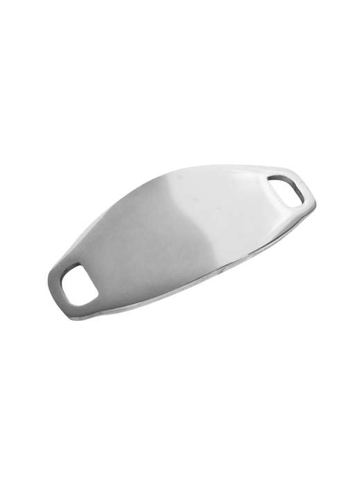 Bracelet connector, curved oval, 46mm