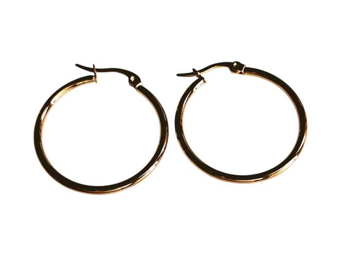 1 Pair Hoop earrings, Stainless Steel