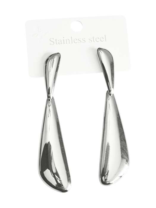 Stainless Steel Drop Earrings, 70mm gold or silver