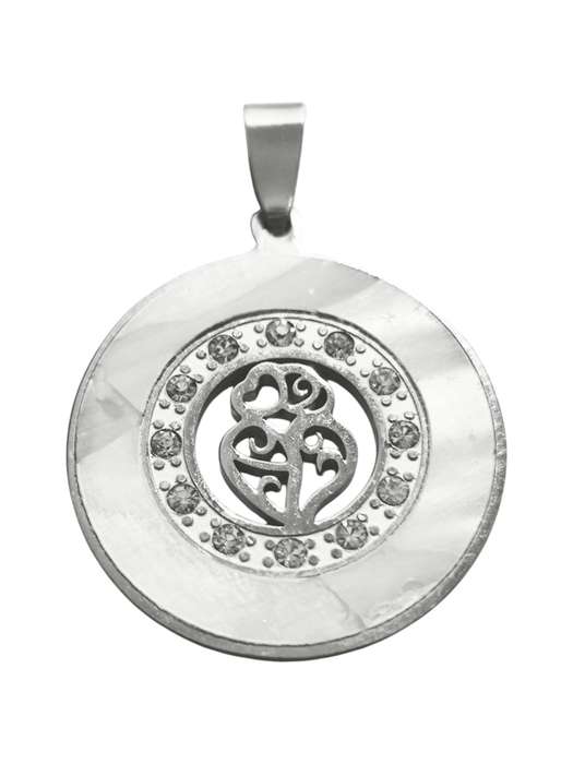 Stainless Steel Pendant, 25mm, Hearts